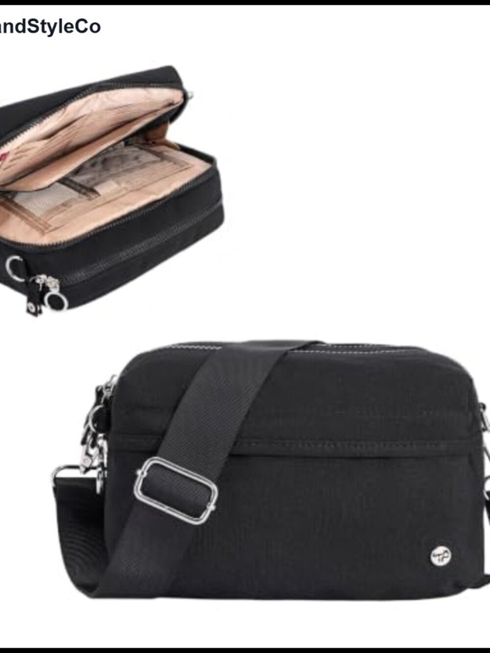 Women's Anti Theft RFID Blocking Nylon Crossbody Travel Bag
